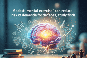 Modest mental exercise can reduce risk of dementia for decades study finds