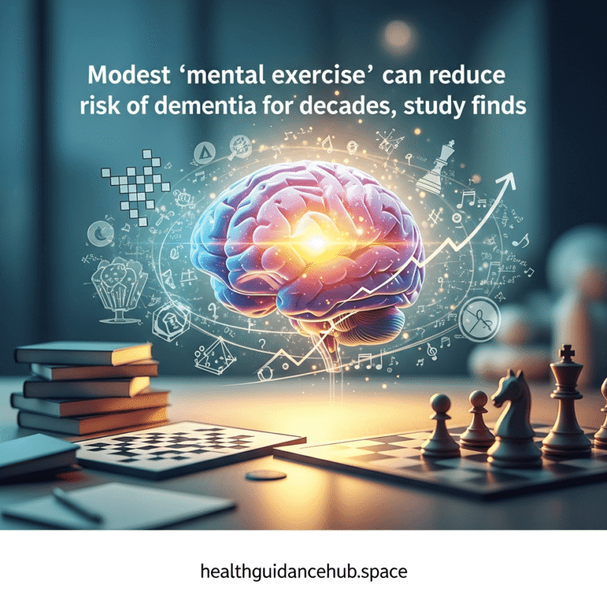 Modest mental exercise can reduce risk of dementia for decades study finds